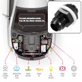 X Autohaux Car Straight Bulkhead Fuel Fitting 8an Male To Flare Union Adapter With Oil Resistant Washer Black