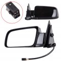 Ocpty Black Left Side And Right Mirrors Fit For 1988-1999 Chevy C1500 Smooth Mirror Glass Manual Fold Non-heated