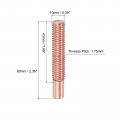 M12 Threaded Electrode Metric Red Copper For Edm Spark Without Flushing Hole