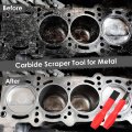 Carbide Gasket Scraper Set 2 Pieces Metal Alloy Tungsten Blades Ergonomic Non Slip Grip For Automotive Maintenance