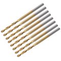 8pcs 2mm Mini Twist Drill Bit Micro Engraving Bits High-speed Steel 2 35mm Shank Titanium Coated For Diy Resin Amber And Wood 