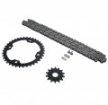 Non O Ring Chain Sprocket Black Fits 2004-2013 Yamaha Yfz450 520-96l 14 38