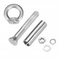 Uxcell M8 X 80 Expansion Eyebolt Eye Nut Screw With Ring 304 Stainless Steel Anchor Raw Bolts 2 Pcs