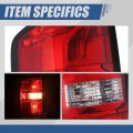 Auto Dynasty Rear Brake Tail Lights Assembly For 2014 2015 Gmc Sierra 1500 Driver Left Side Chrome Housing Red Clear Lens