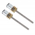 2pcs Dc Geared Motor Copper Better Performance Low Noise Reduction Dc6v M4x55mm 30rpm