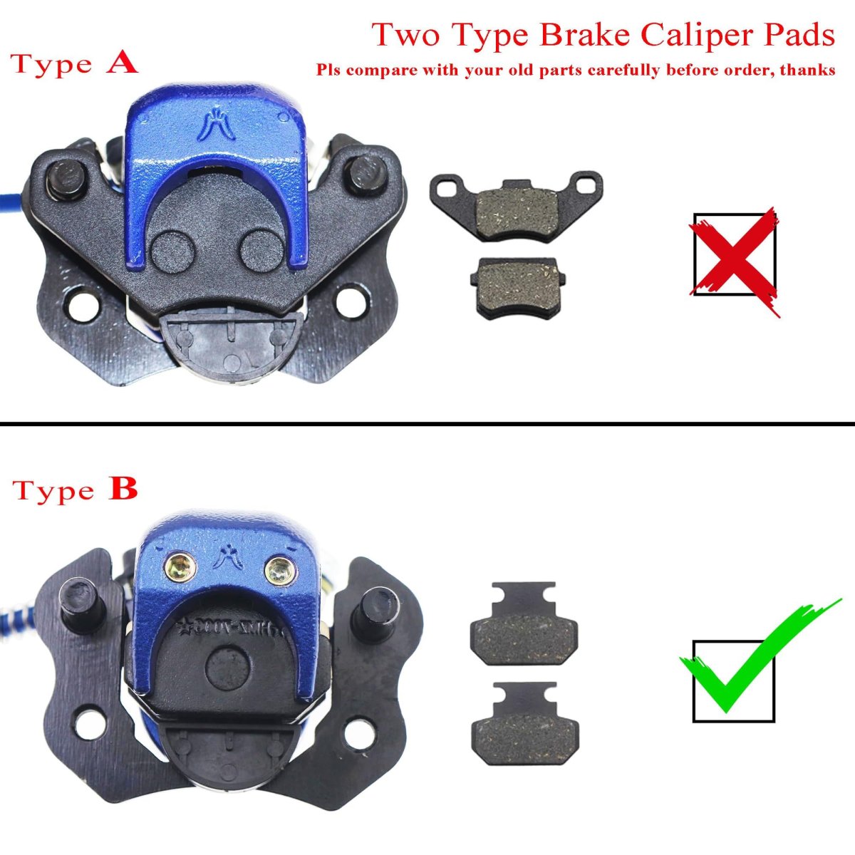 Pro Bat Hydraulic Rear Disc Brake Caliper System Rotor For 50cc 70cc 90cc 110cc 125cc Atv Quad Dirt Bike Buggy