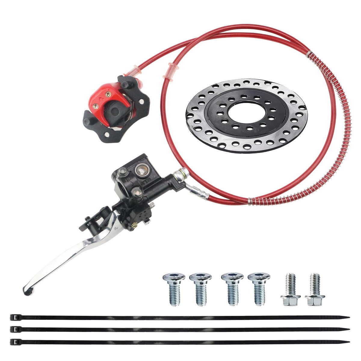 Pro Bat Hydraulic Rear Disc Brake Caliper System Rotor For 50cc 70cc 90cc 110cc 125cc Atv Quad Dirt Bike Buggy