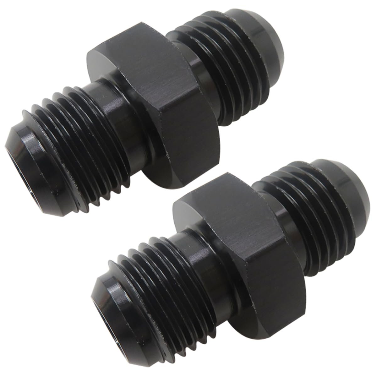 6an To Male Flare Coupler Union Straight Fuel Hose Adapter Fitting 9 18-18 Unf Works With Female Thread