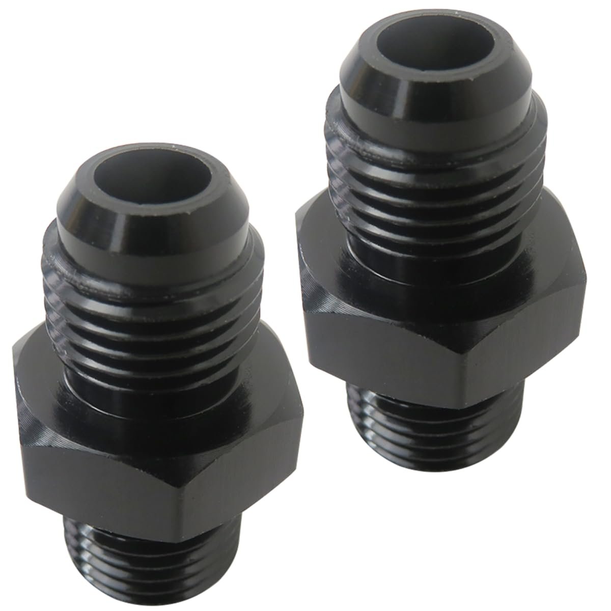 6an To Male Flare Coupler Union Straight Fuel Hose Adapter Fitting 9 18-18 Unf Works With Female Thread
