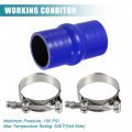 Uxcell Universal 46mm 1 81 Id Straight Hump Coupler Silicone Hose 103mm Long Intercooler Tube Piping With T Bolt Clamp Blue