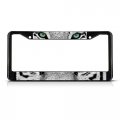 Fastasticdeals White Tiger Animal Eyes License Plate Frame Tag Holder Cover 