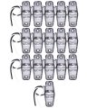 16 Pack 2 5 In Led Truck Trailer Side Fender Marker Lights Red Waterproof Clearance Cab Roof Running Universal Surface Mount 