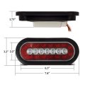 Partsam 2pcs 6 3 Inch Oval Truck Trailer Led Tail Stop Brake Lightslights Running Red And White Backup Reverse Sealed Tail W