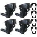 2x Windshield Washer Nozzles For 55372143ab 55079049aa 68260443aa 2 Holes Fan Pattern Sprayer Jet Assembly Fits Left And Right 