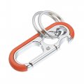 Car Fob Key Chain Keychain With Double Hoop For Men And Women Metal Plastic Orange 