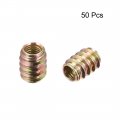 Furniture Threaded Insert Nuts Carbon Steel M6 Internal Thread 15mm Length 50pcs