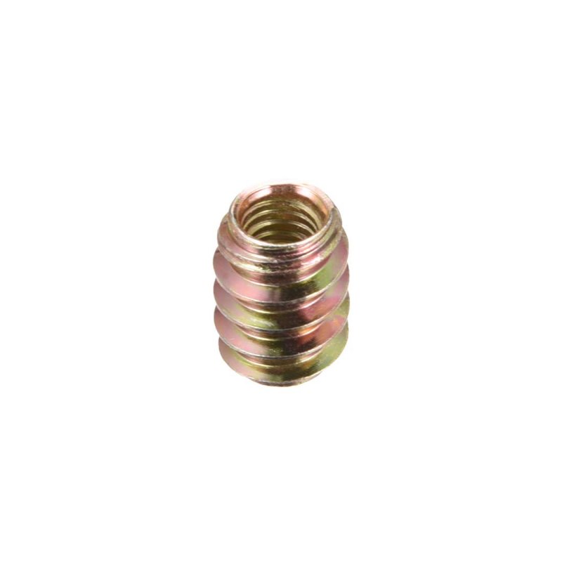 Furniture Threaded Insert Nuts Carbon Steel M6 Internal Thread 15mm Length 50pcs