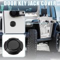 X Autohaux Car Exterior Door Key Jack Cover Panel Hole Matte Black 3 Pcs