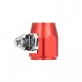 X Autohaux An4 Hex Car Hose Finisher Flexible Rubber Pipe Clamp With Screw Band Adapter Fitting For Oil Fuel Water Tube Red