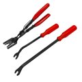 Auceli 3pcs Clip Pliers Set Auto Trim Removal Tool Kit Car Pry For Door Dashboard Panel Fastener Remover Upholstery Combo 