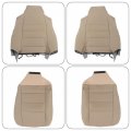 Waltyotur Driver And Passenger Leather Tan Seat Covers Replacement For F250 F350 F450 F550 Super Duty Lariat 2002-2007