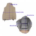 Waltyotur Driver And Passenger Leather Tan Seat Covers Replacement For F250 F350 F450 F550 Super Duty Lariat 2002-2007