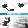 1 Set 56434 Vehicle Side 4-pin 4 Way Trailer Wiring Harness Converter For Toyota Rav4 2019 2020 Black