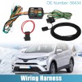 1 Set 56434 Vehicle Side 4-pin 4 Way Trailer Wiring Harness Converter For Toyota Rav4 2019 2020 Black