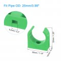 Uxcell 50pcs U-shaped Water Pipe Clamps Ppr Clips U Shaped Clip Fit For 25mm 0 98 Od Pipes And Tubing Hoses Support Green