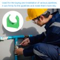 Uxcell 50pcs U-shaped Water Pipe Clamps Ppr Clips U Shaped Clip Fit For 25mm 0 98 Od Pipes And Tubing Hoses Support Green