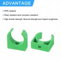 Uxcell 50pcs U-shaped Water Pipe Clamps Ppr Clips U Shaped Clip Fit For 25mm 0 98 Od Pipes And Tubing Hoses Support Green