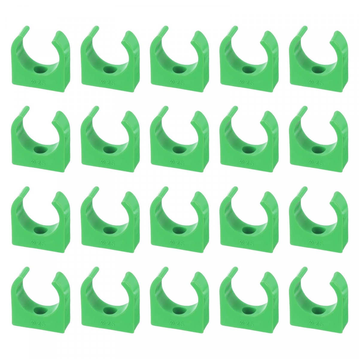 50pcs U-shaped Water Pipe Clamps Ppr Clips U Shaped Clip Fit For 25mm 0 98 Od Pipes And Tubing Hoses Support Green