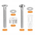 Uxcell 2 Set Toilet Top Cover Lid Seat Fixings Hinge Bolt Screws For Mounting Hinges Replacement Parts Kit