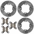 Caltric Front And Rear Brake Disc With Pads Compatible Arctic Cat Wildcat X 2013-2014