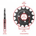 Caltric Blue O-ring Drive Chain And Sprockets Kit Compatible With Honda Xr650l 1993-2017