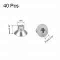 Uxcell M3x4mm Flat Head Machine Screws Inner Hex Screw 304 Stainless Steel Fasteners Bolts 40pcs