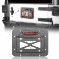 V8 God Wrangler Spare Tire Delete License Plate Relocation Kit W Plate Illuminate Light Third Brake For Jeep Jk Unlimited 