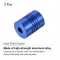 Uxcell 2pcs 6 35mm To Aluminum Alloy Shaft Coupling L25xd19 Flexible Coupler With Screws For Encoders And Motors Blue