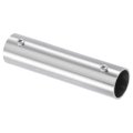 1pcs 2-way Straight Pipe Fitting Connector Fit 1 Inch 25mm Od Stainless Steel 150mm Length Structural Chain Link Fence Clamp 