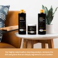 Leather Complete Restoration Kit Ivory 5 Piece With Recoloring Balm Cleaner Protection Cream Sponge And Cloth