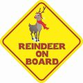 5in X Reindeer On Board Bumper Magnet Vinyl Magnetic Magnets By Stickertalk 