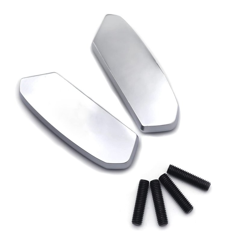 Chrome Mirror Block Off Base Plates For 2017 2021 Gsx R 1000 Billet Aluminum Plain Delete Mt222-019-nologo-cd