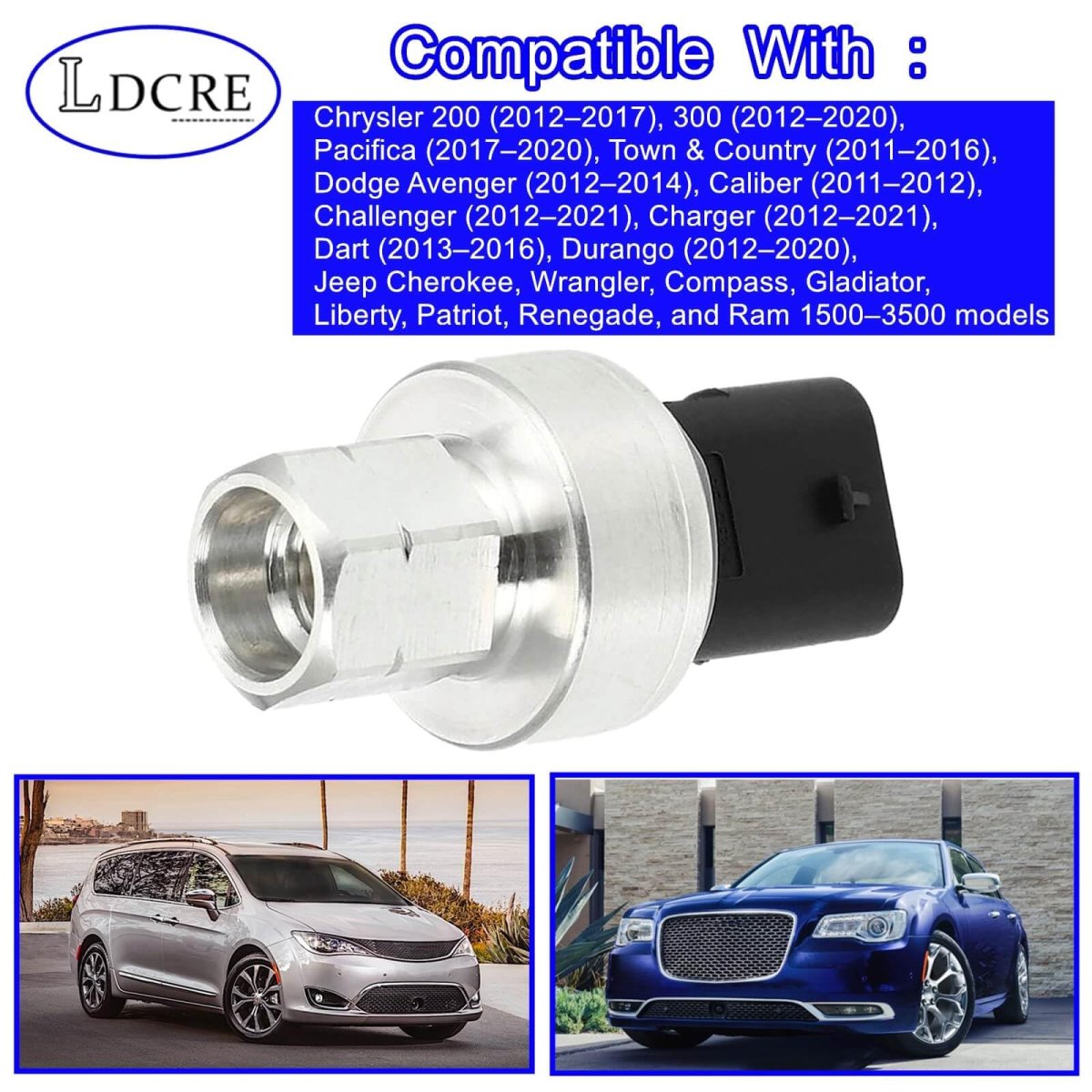 A C Pressure Switch Sensor For Dodge Caliber Challenger Charger Dart Durango Jeep Chrysler And Ram Replaces 53382193 68156982aa