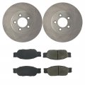 A-partrix Front Disc Brake Pads And Rotors Kit Fits Jaguar S-type Lincoln Ls 2000 2001 Thunderbird 2002 
