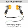 Waltyotur 2x Chrome Amber 12v Turn Signal Lights Front Rear Blinker Indicator Replacement For Honda Kawasaki Suzuki Yamaha