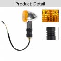 Waltyotur 2x Chrome Amber 12v Turn Signal Lights Front Rear Blinker Indicator Replacement For Honda Kawasaki Suzuki Yamaha