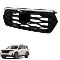 Front Bumper Upper Grille Glossy Black Plastic Grill Replacement For 2023 2024 Pilot Direct With Housing 