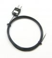 Type J Thermocouple Probe 2m Long 6ft Pfa High Temperature Insulation Mini Male Deluxe Connector 24 Gauge Solid Core Wire 