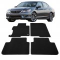 Floor Mats For 2013-2017 Honda Accord Sedan Factory Fitment Carpet Front Rear Black 4pc Nylon By Ikon Motorsports 2014 2015