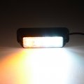 Astra Depot 4pcs 4-led White Amber Waterproof Emergency Beacon Flash Caution Strobe Light Bar 16 Different Flashing Car Suv